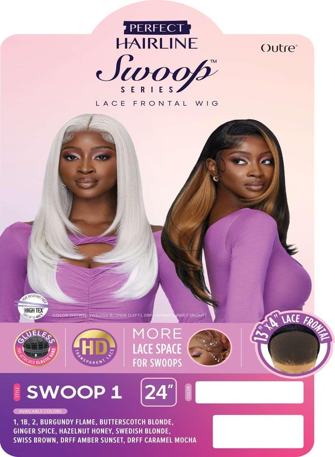 Outre Lace Front Wig - Perfect Hair Line 13X4 - Swoop Series - Swoop 1 (SWEDISH BLONDE) - Image 2